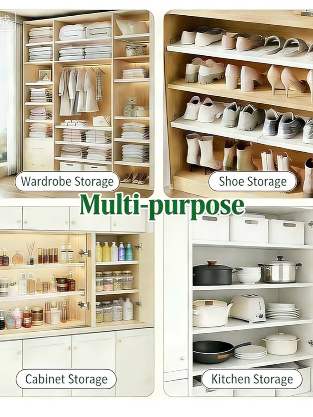 White Adjustable Closet Shelf Organizer - NEW In Box - Picture 5 of 8
